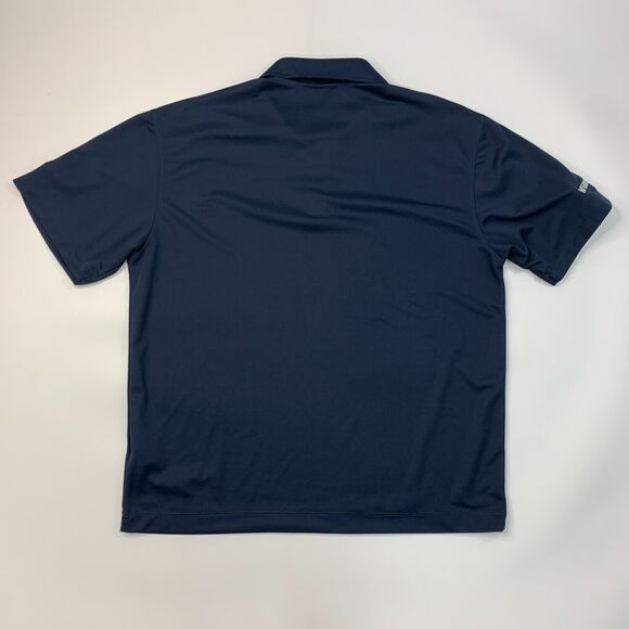 Nike Golf Polo Shirt Mens L Large Navy Blue Dri Fit Micro Pique Willmeng Logo - Picture 8 of 12